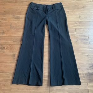 Wide leg black pants.